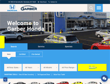 Tablet Screenshot of garberhonda.com